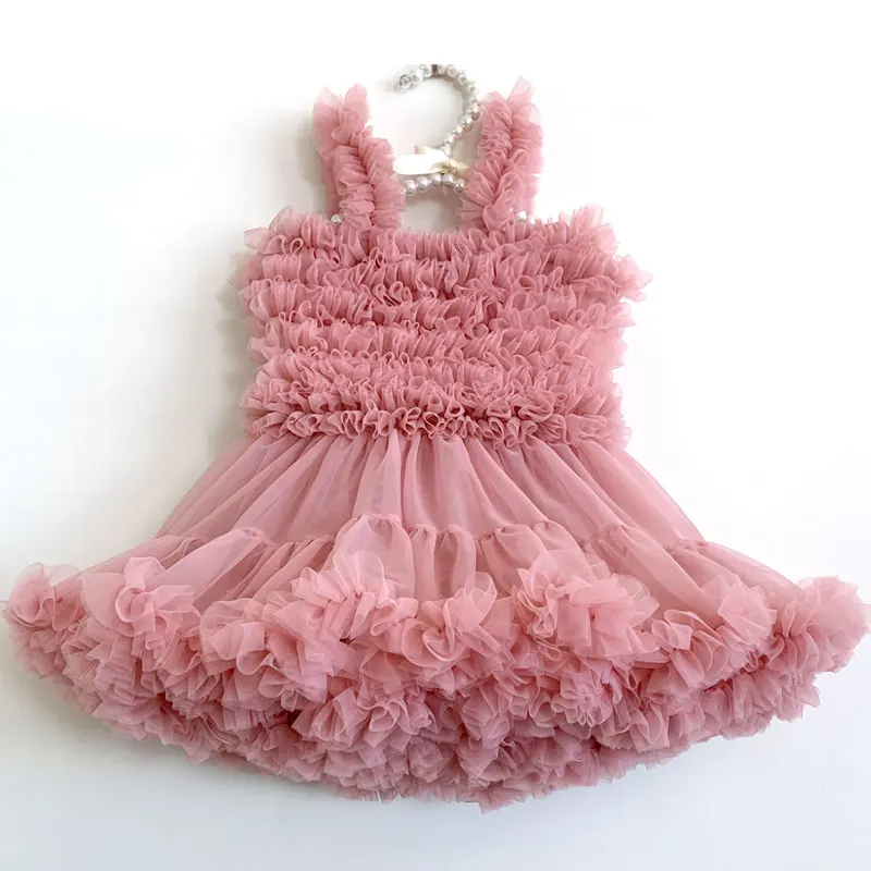 Wholesale Princess baby girls party wear birthday summer tutu puffy dress