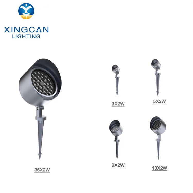 IP65 3000K 220V DC24V Outdoor waterproof ground lights 6W 9W 18W 36W 72W Garden spike lawn lights