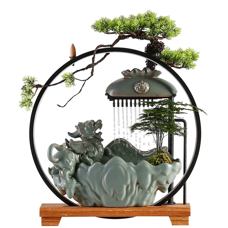 2024 Wholesale Ceramic For Led Light Backflow Waterfall Incense Burner For Home Decor