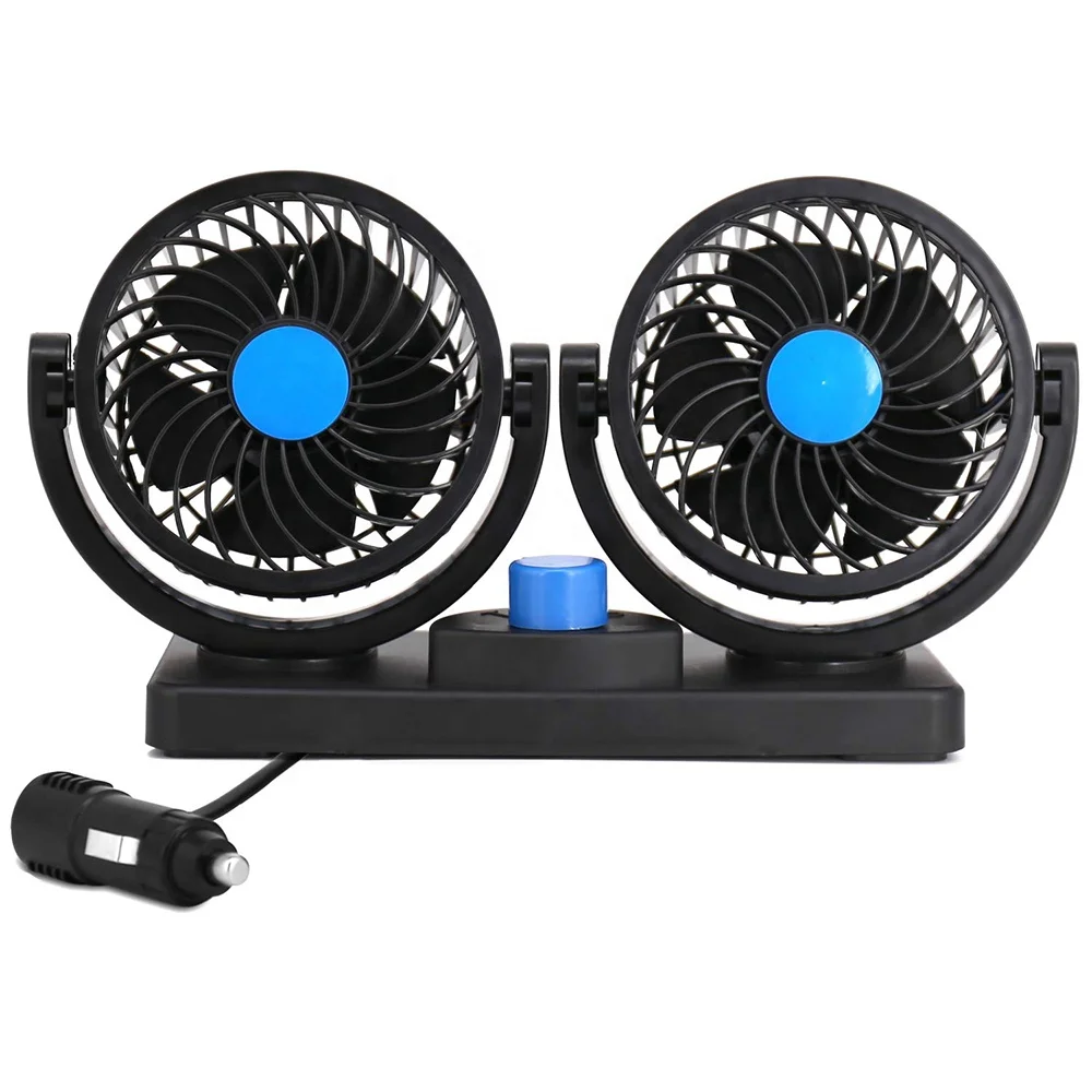 4inch/108mm DC 12V 6.5W Vehicle Blower In Car Revolving Plastic Car Fan 360 degree