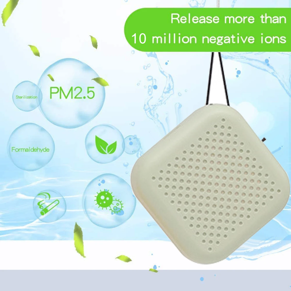 Negative ion Wearable Personal Portable Air Purifier Necklace for Home Bedroom Pet Room ozone generator Car Air Cleaner