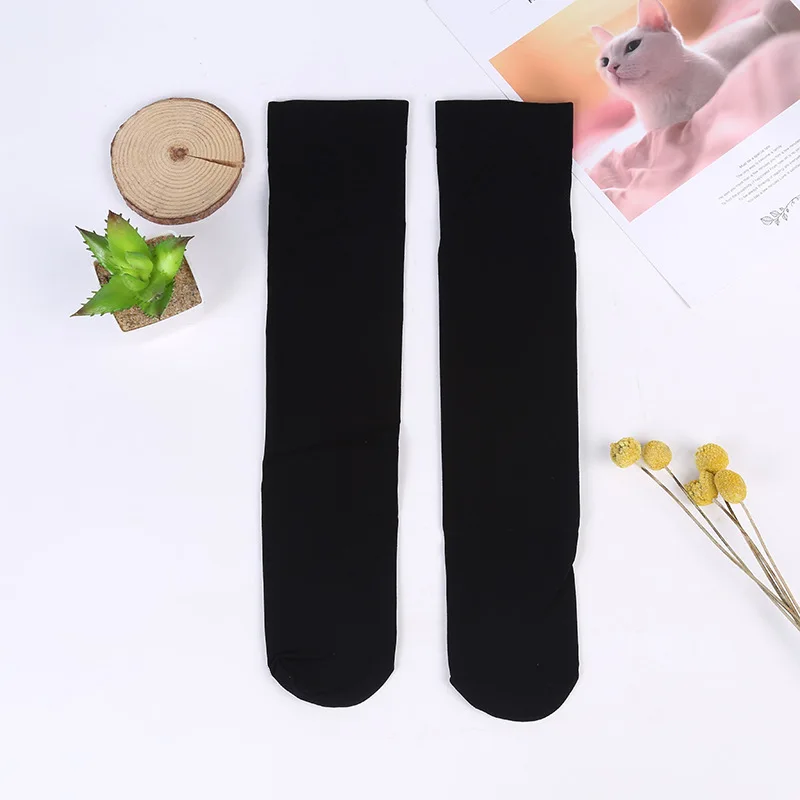 Student Summer Black White Color over Knee Nylon Socks Kids Boys Girls Knee-Highs Socks School Uniform Socks