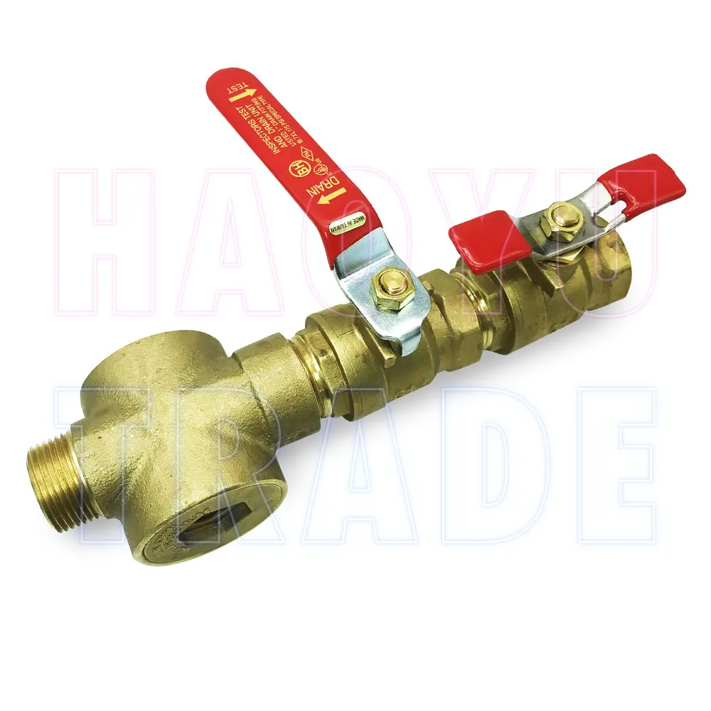 Испытательный и дренажный клапан с рабочим давлением системы разбрызгивания 175 фунтов на кв. дюйм