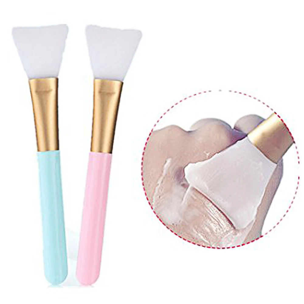 Private Label Handle Silicone Face mixing bowl/brush/stick small short beauty cosmetic silicone Facial face Mask Brush tool set