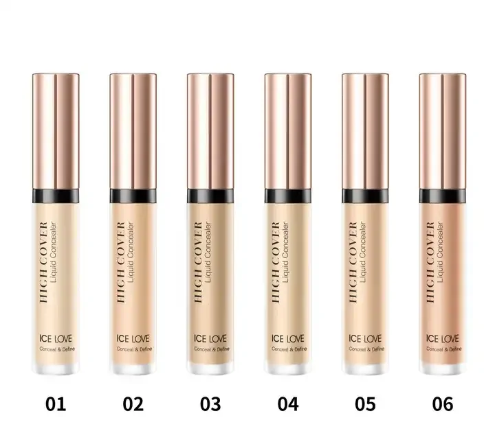 Private Label hd concealer High Coverage concealer Blendable Buildable Ultra-lightweight Demi-matte Finish Liquid concealer