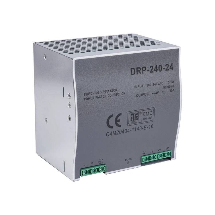 AC to DC 75W 120W 240W 480W 220VAC 24V 48V SMPS Full Range Input Din Rail Switching power supply
