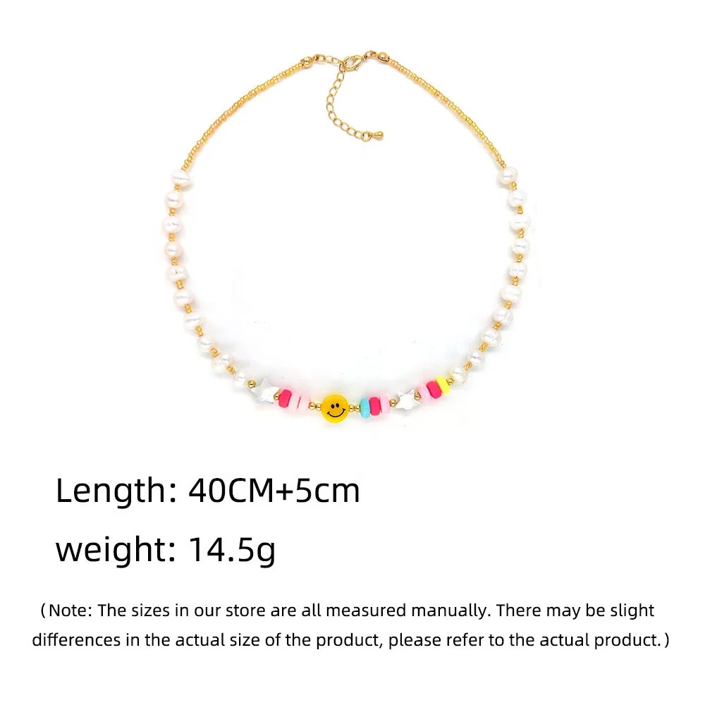 polymer clay murano eye bead choker necklaces natural freshwater pearl beaded necklace summer fashion jewelry girls necklaces