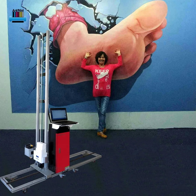 Автоматический настенный струйный принтер, прямая печать на стене, настенный принтер, внутренний УФ-принтер для стен