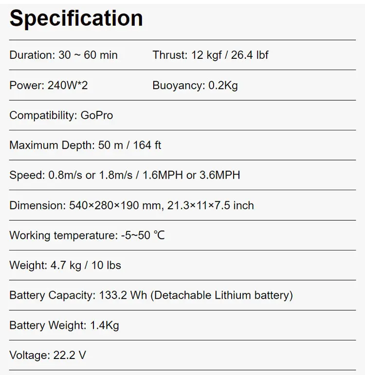 Mankeel W7 EU Warehouse 24v 6ah High Speed Thruster Underwater Sea Scooter Jet Underwater For Diving