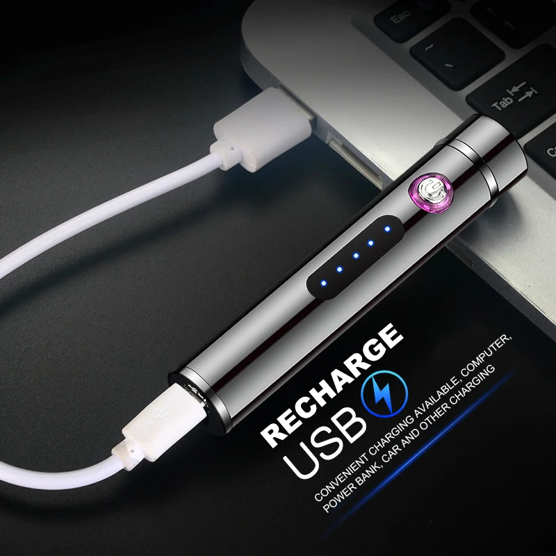 JL113  USB Electric Windproof Cigarette Arc Touch Lighter Wholesale High Quality Smoking Tobacco Accessories Custom Logo
