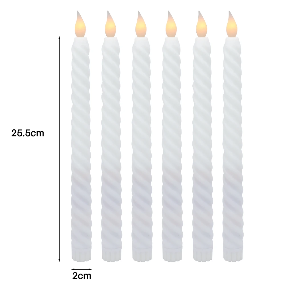 Украшение дома витая электрическая светодиодная конусная свеча пластиковая Свеча для праздничного ужина