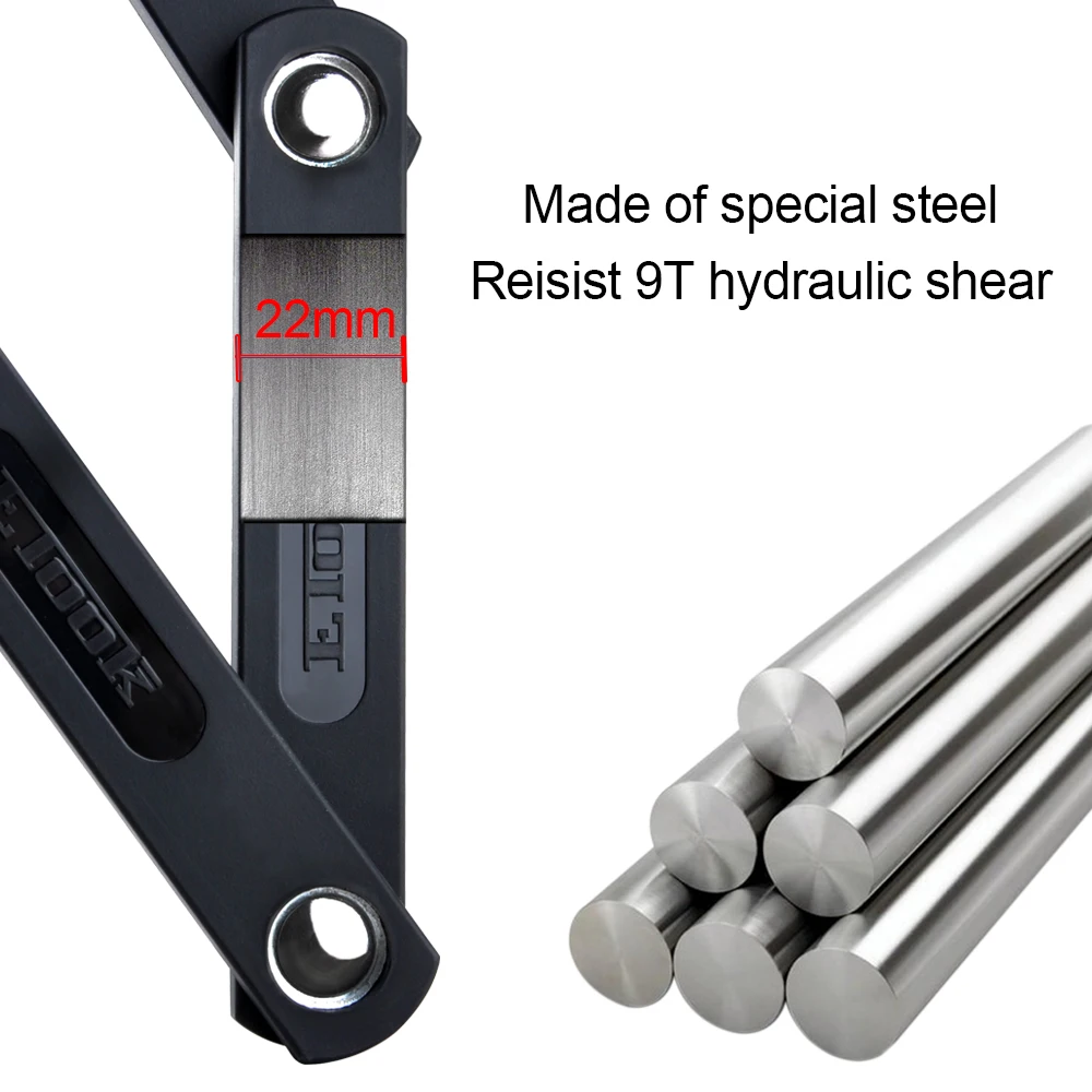 ETOOK Heat Treated Foldable Bicycle Lock Bike Folding Lock Bike Frame Lock with Bracket