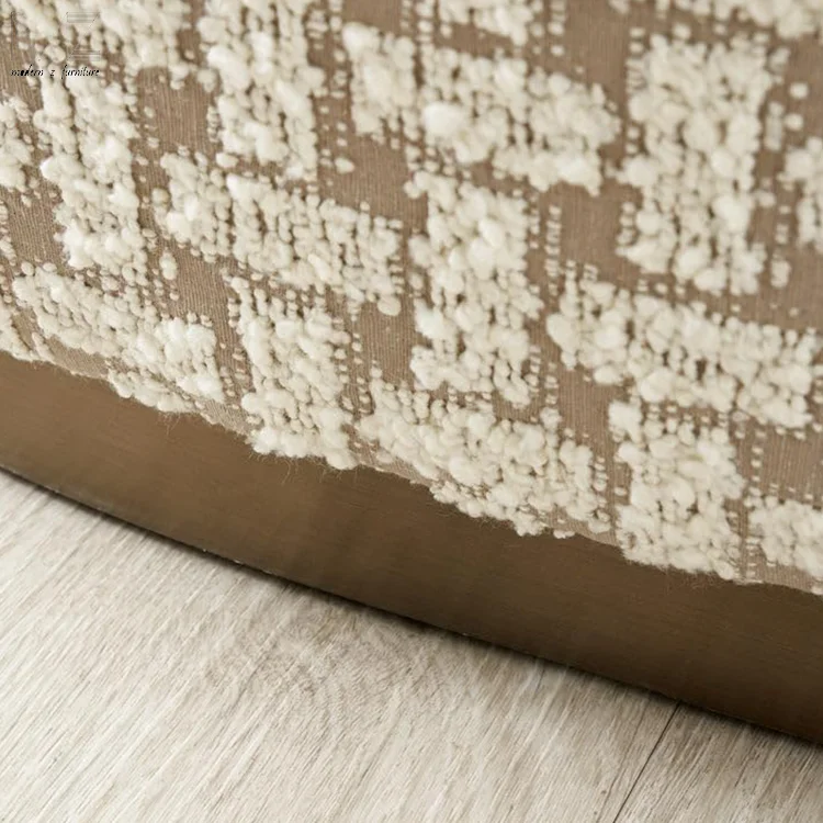 Wholesale Nordic Single Sofa High Quality Leisure Chair Comfortable Barrel Living Room Furniture White Boucle Chair With Arm