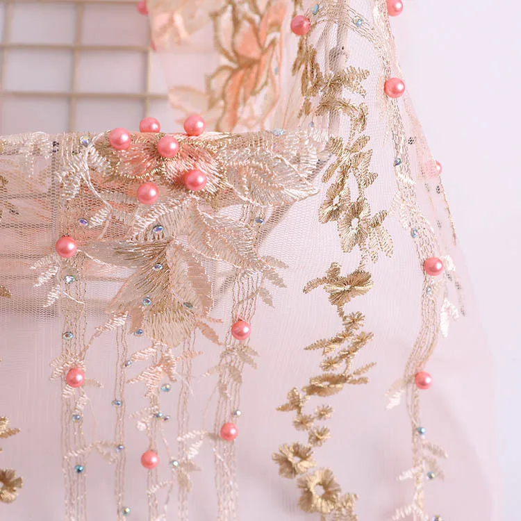 Stock Sewing on Flower Embroidery Lace Fabric Patches Custom Lace Fabric Patches