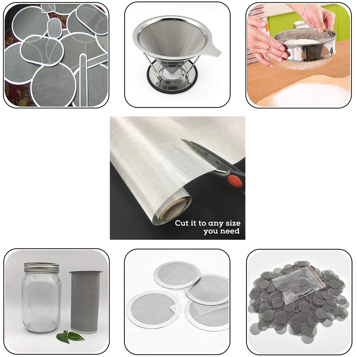 High Quality 500 Micron Metal 304 316 316l Stainless Steel Woven Steel Wire Mesh Roll Air Vent Filter Meshes