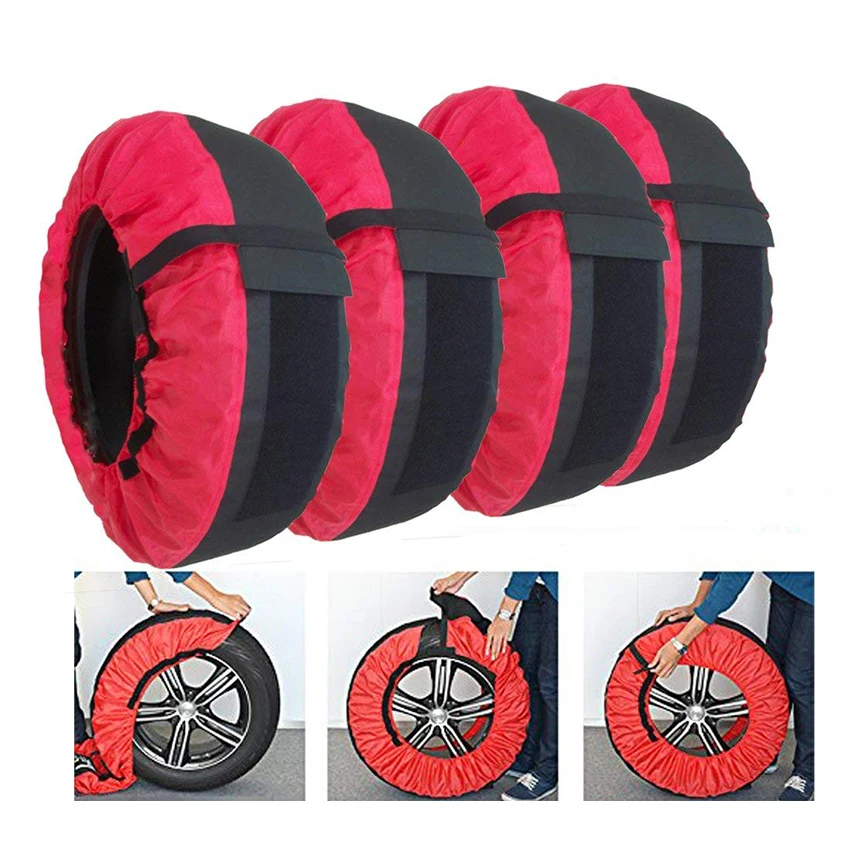 Factory outlert monochrome logo printing car tire storage bag universal car exterior accessories tire storage bag