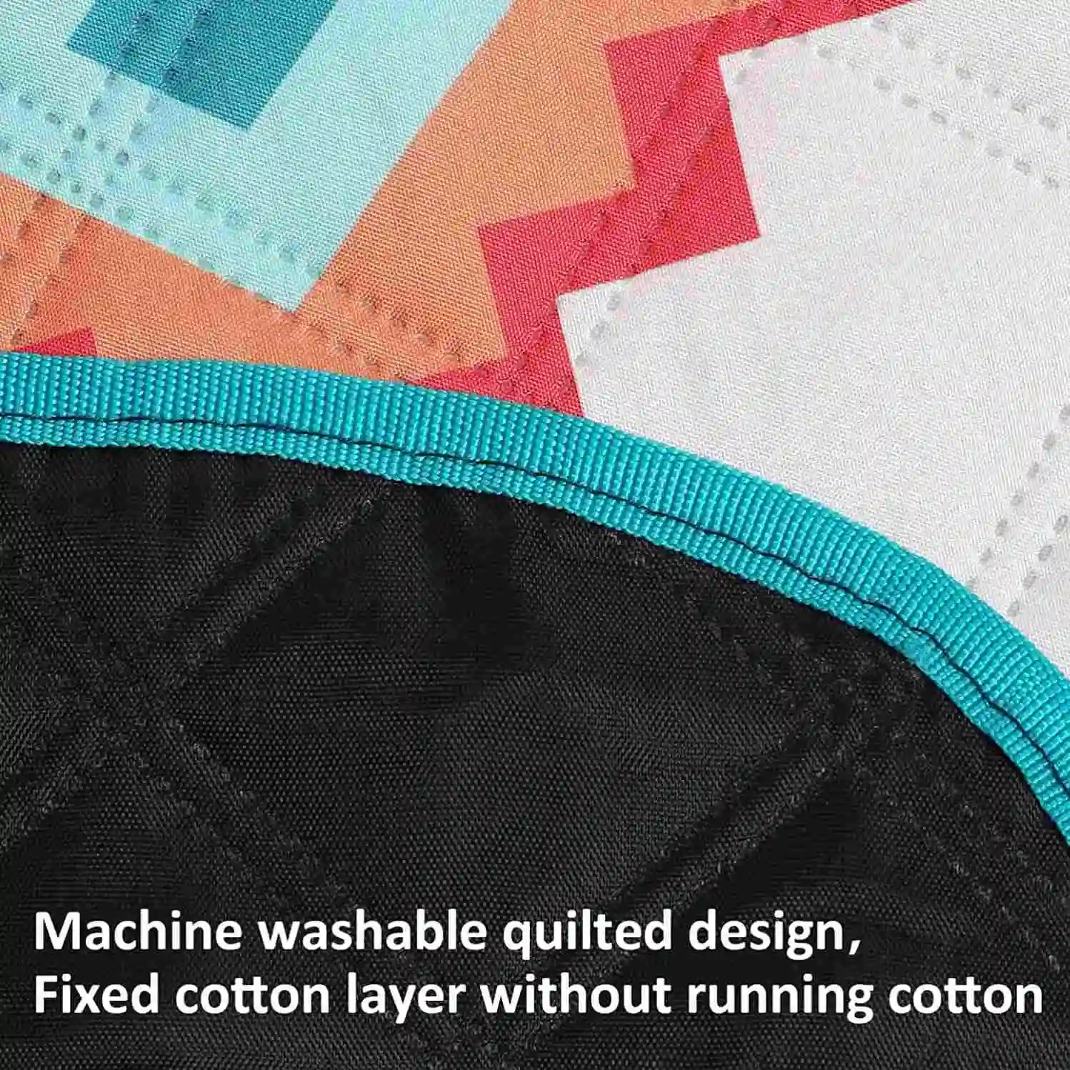 Hot Sale boho Lightweight blue Outdoor Acrylic Folding Picnic Blanket Mat Waterproof Portable