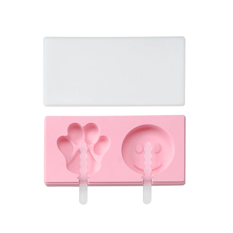 Popsicle Molds Cake Pop Mould Easy Release Cakesicle Molds Silicone Ice Pop Molds with 50 Wooden Sticks for DIY Ice Popsicle/