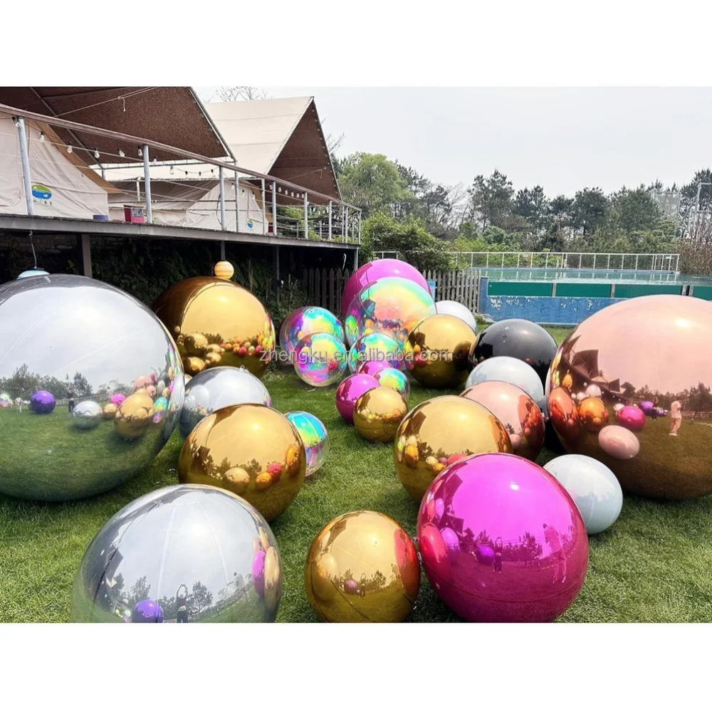 Hot sale Inflatable Mirror Ball Blow up Christmas Tree Christmas Inflatable Balls for Decoration