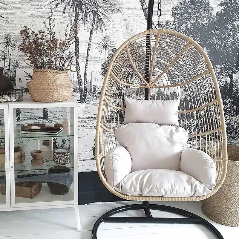 Outdoor garden hanging chair swing patio nest rattan egg outdoor hanging chair