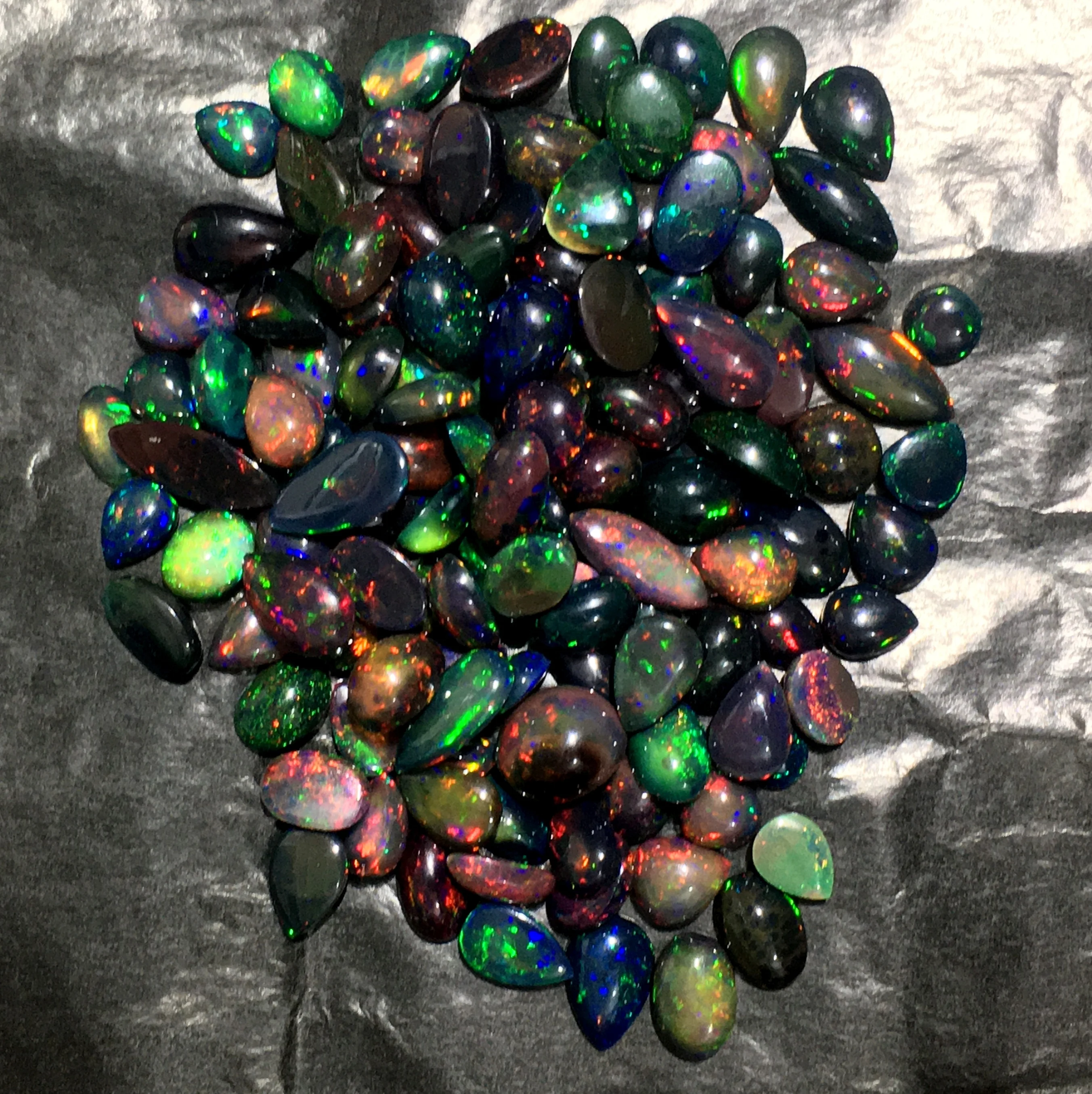 Natural AAA Top Quality Ethiopian Black Welo Rare Opal loose gemstone plain cabochon making jewelry ring sale price per carat