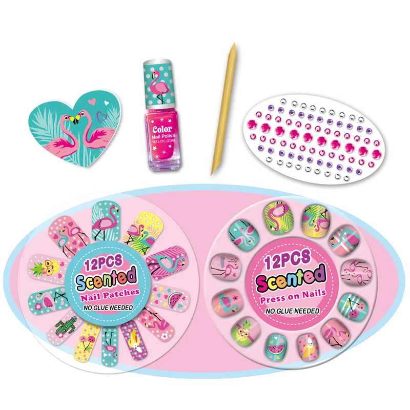 2024 Children makeup  diy kit Kids Nail Polish Set-Best Scented Art peel off Nail polish press on nail