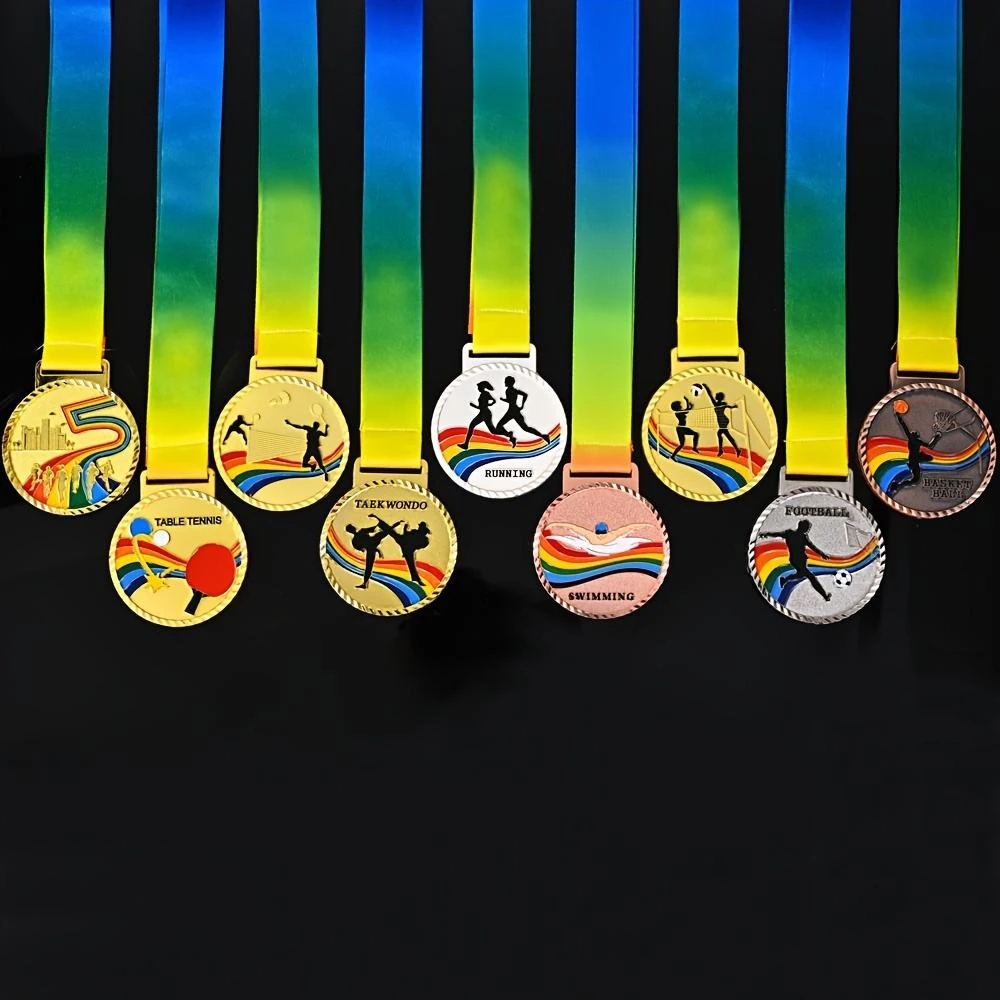 Factory Custom High Quality Medallion Marathon Sport Running Soccer Medal Award Blank Metal Medal