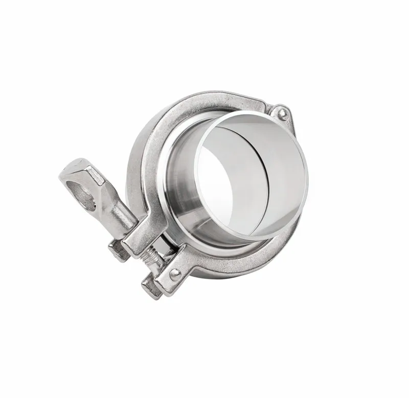Stainless Steel 304 316L Pipe Fitting Sanitary Weld Ferrule Tri Clamp PTFE Gasket Set