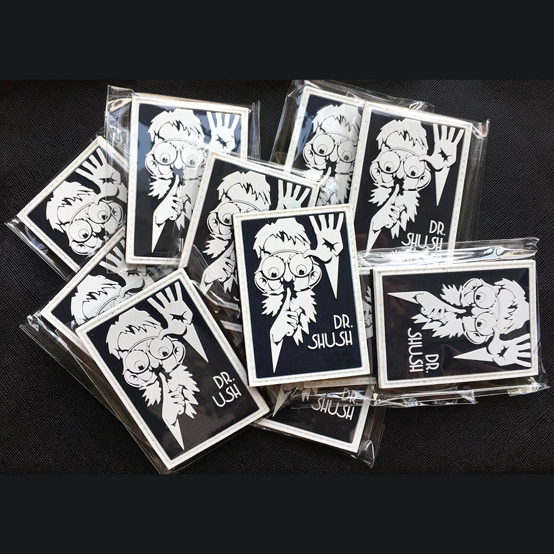 Custom Hot Selling Chinese Factory PVC Rubber Patch with Hook and loop backing