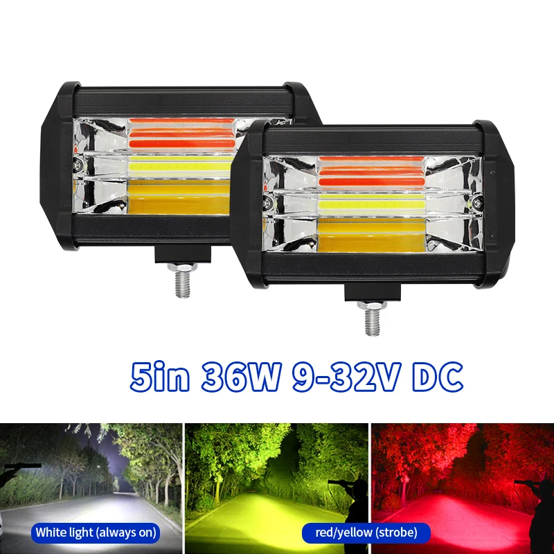 Ruitaisen 5 inch 36W LED Bar Light for Driving Off-road Boat Car Tractor Truck 4x4 SUV 12V 24V Headlight