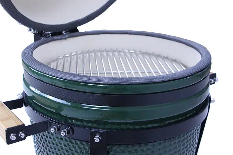 15 Inches China Manufacturer Portable Clay Kamado Oven Japanese Porcelain Charcoal Barbecue Bbq Ceramic Green Egg Komado Grill
