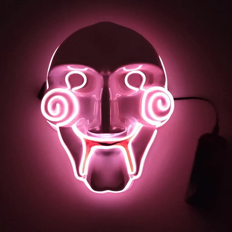 Glowing Skeleton Party Masquerade Mask for Halloween Cosplay Carnival Party Gothic Style Luminous Mask for Ball Costume