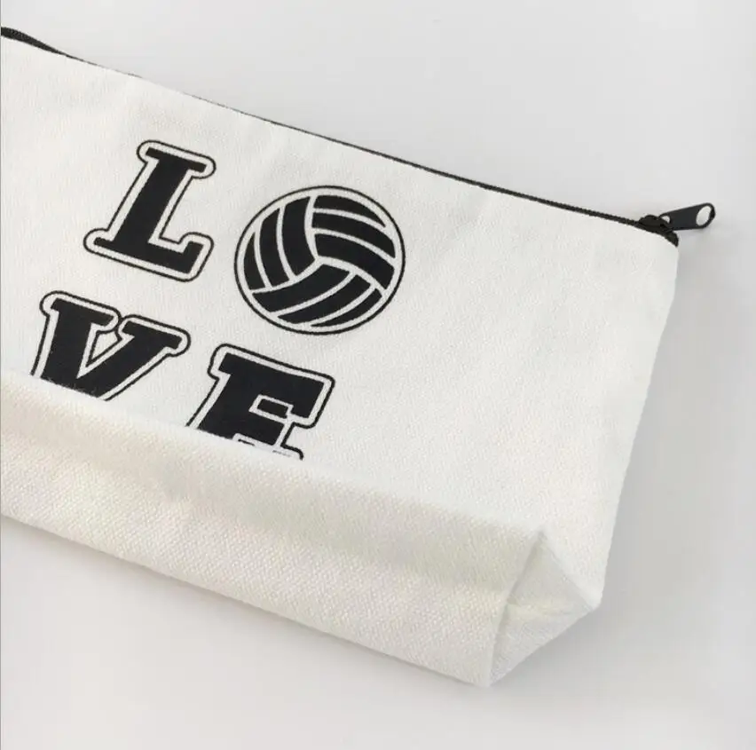 Customized Small Eco Friendly Custom Cotton Pouch Make Up Bags Plain White Cotton Canvas Zipper Makeup Cosmetic Bag With Logo