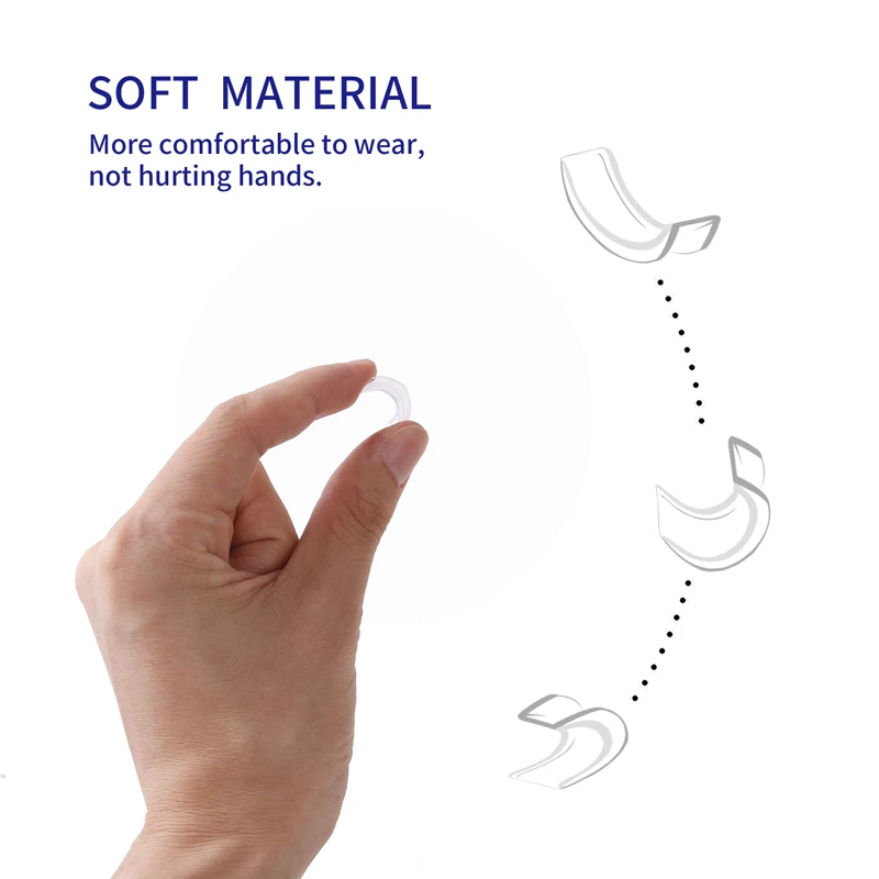 Assorted Sizes Transparent Plastic Silicone Invisible Ring Size Adjuster for Loose Wide Band Rings