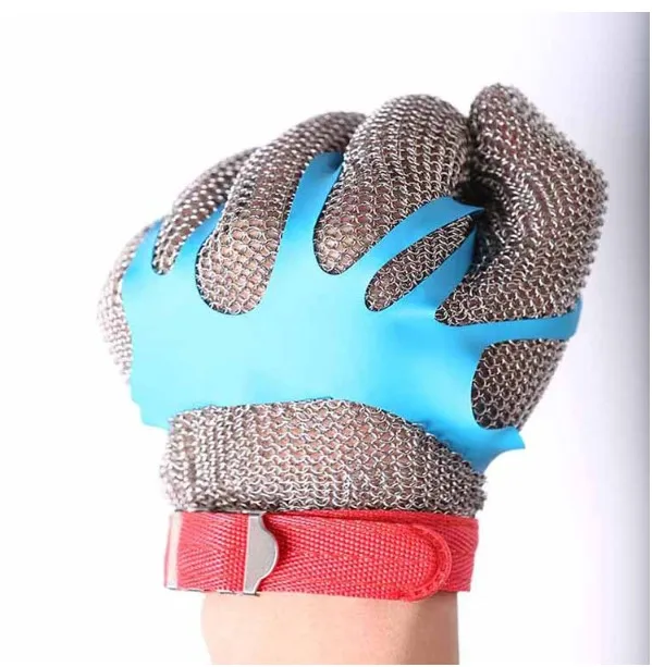 0.3mm plastic Polyurethane glove tensioners metal mesh glove tighteners