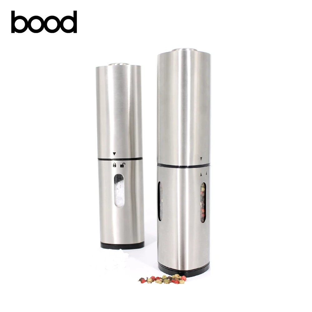 triangular stainless steel electric pepper and slat grinder