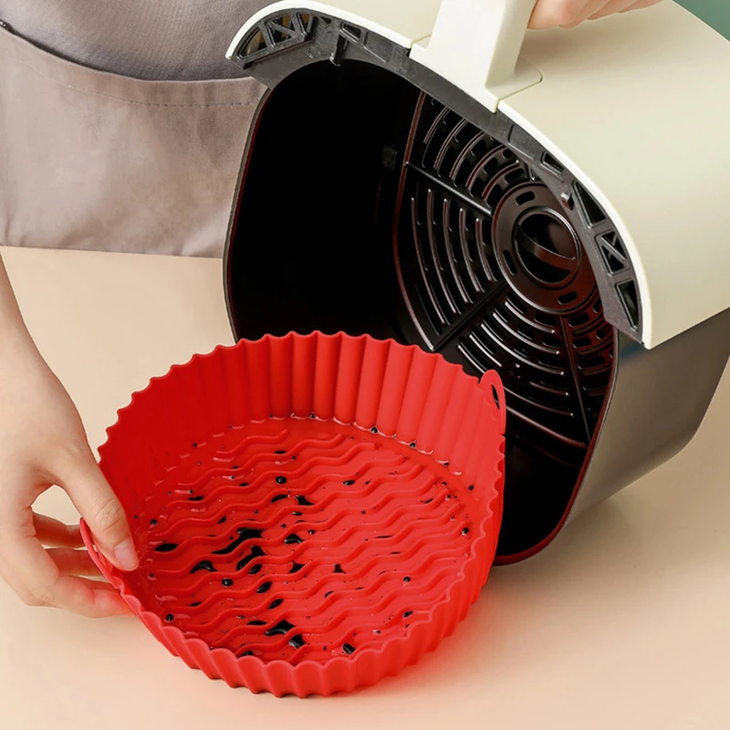 2Pcs Ninja Dual Square Liner Fryers Silicona Baking Reusable Liners No Stick Air Fryer Silicone Pot