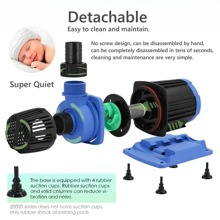 Bomba De Agua Sumergible 8000 L/h Para Acuario Fuente Circula Bomba Circulation Acuario submersible DC water pump