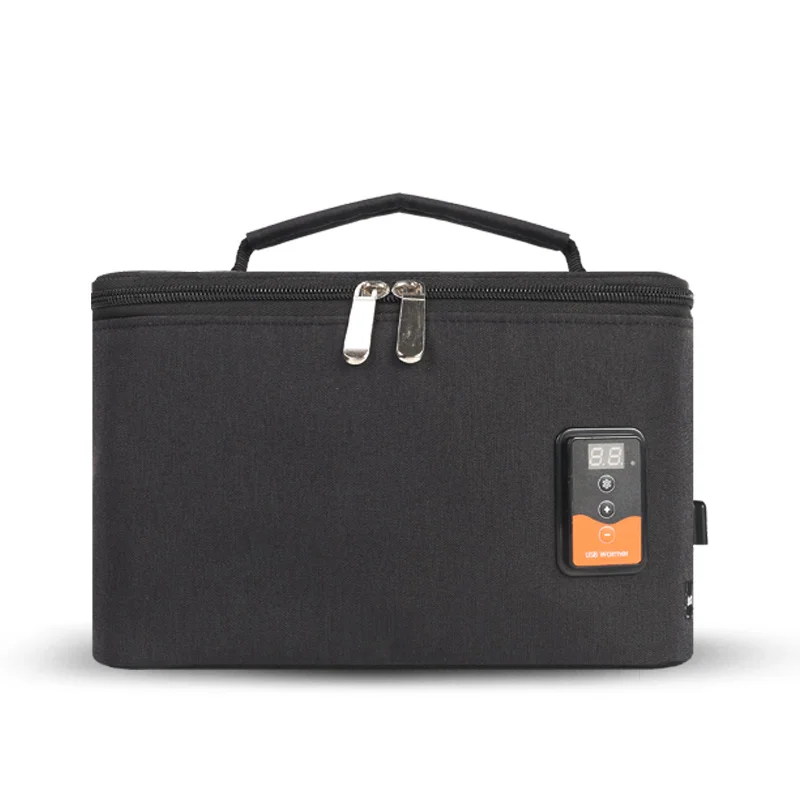 Big Contain Smart Display USB Food Warmer Bag For Reheating Baby Milk Bottle And Lunch Box Fit In Most Cars