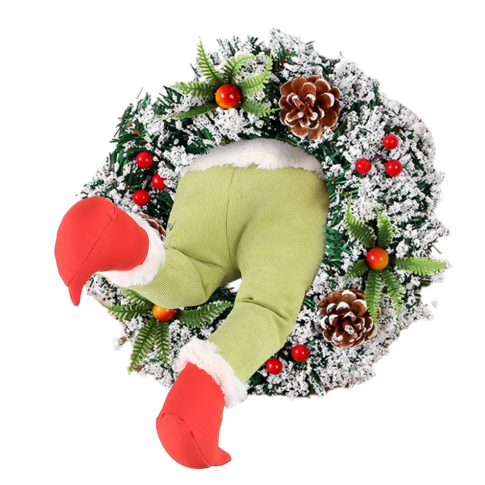 2021 Christmas Decoration Amazon The Thief Xmas Wreath Kid Gift Grinch Christmas Wreath For Christmas Eve