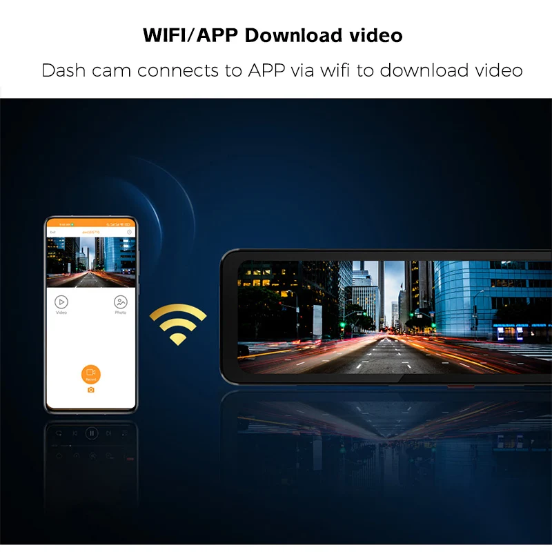 3 Cameras Dash Cam Carplay Android Auto 2.5k car dvr 1440P Rearview Mirror Video Recording WIFI