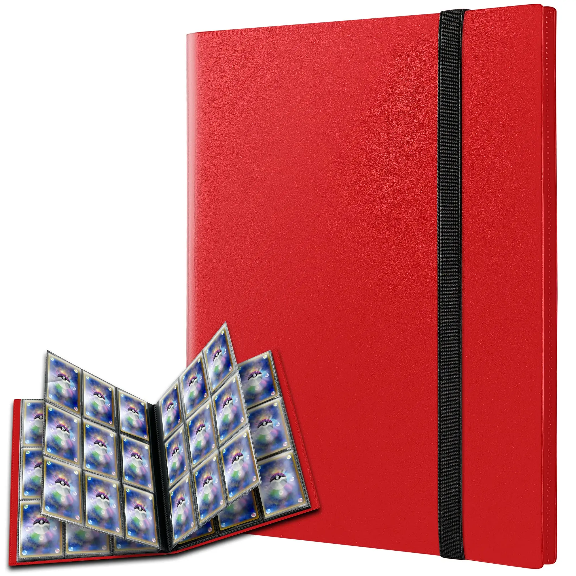 High quality pp plastic trading game poke mon card binder 9 pockets for collection game cards album