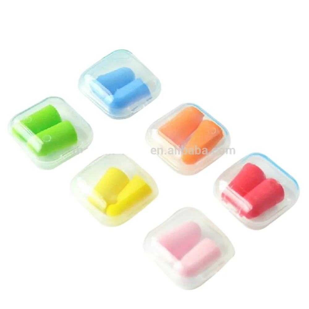 Noise-cancellation Earbuds Noise Reduction Ear Plug Slow Reboun Soft Foam Earplugs With case