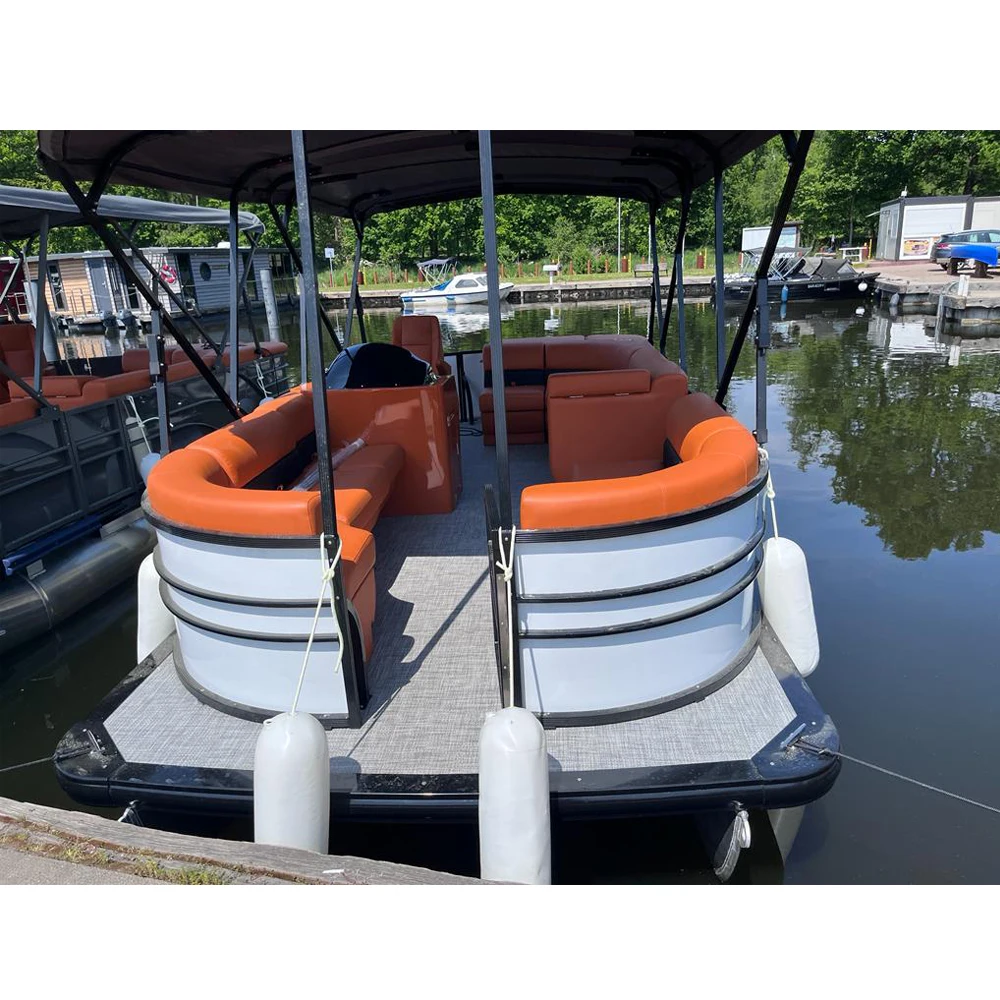 Shipyard Aluminum Pontoon Deck Boat for Lake and River with Good Price