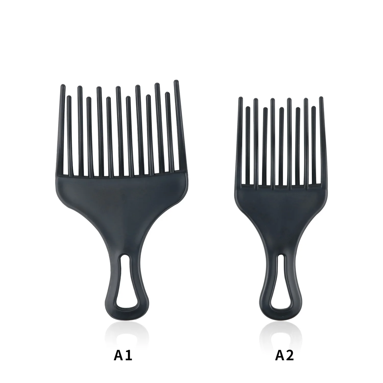 Hair Pick Afro Comb Double Fist Pick Large & Small Plastic Afro Pick Comb Detangle Wig Braid Hair Lift Comb Hair Styling Tool