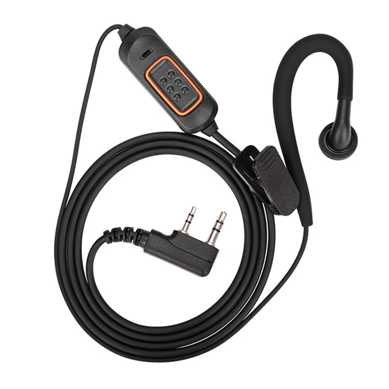 ABBREE 2 PIN гарнитура PTT MIC ушной крючок иди и болтай Walkie Talkie “иди вкладыши переговорные наушники для BAOFENG