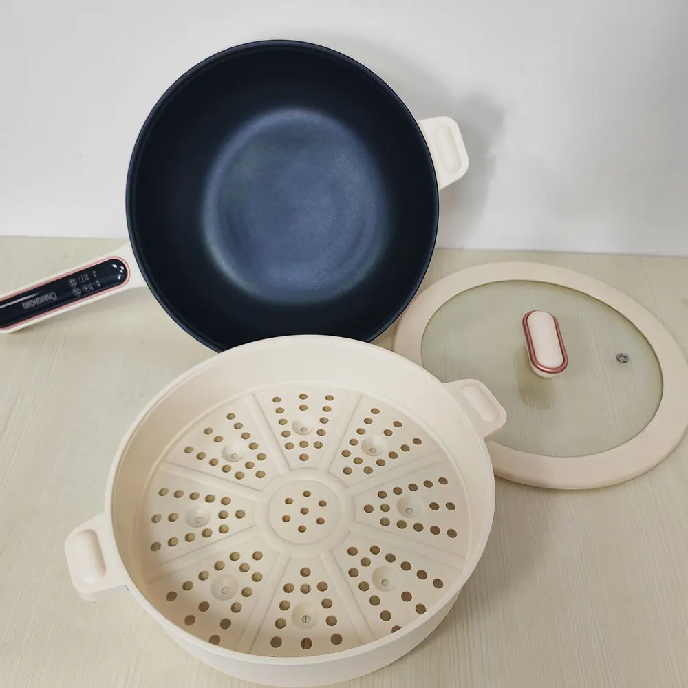 New Best Home Non Stick Electric Skillet Table Hotpot Cooking Pot Temperature Control Multifunctional Smart Electric Frying Pan