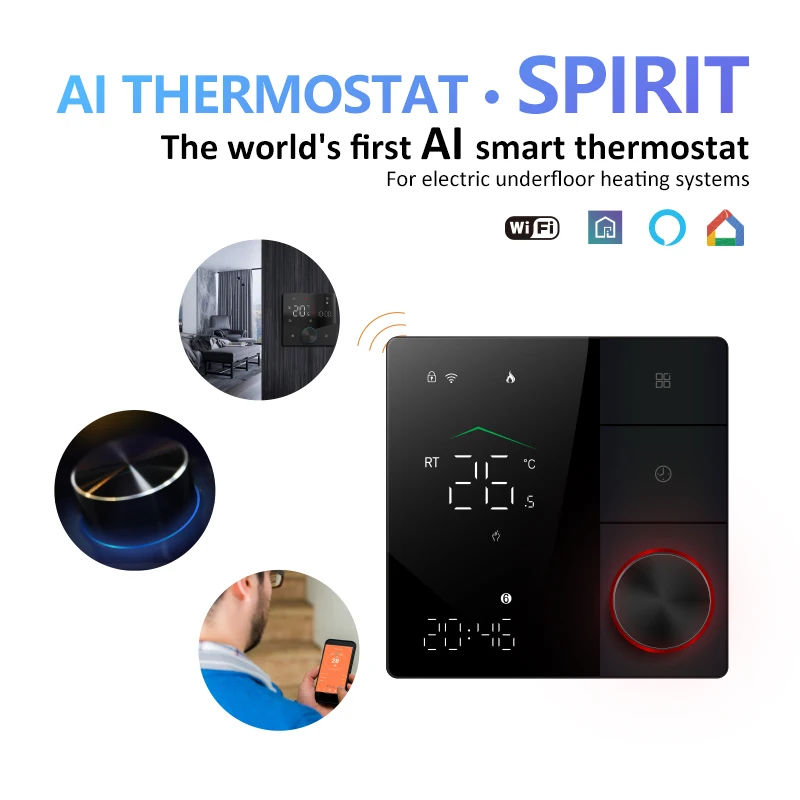 16A/5A floor heating thermostat gas water boiler heater thermostat AI thermostat