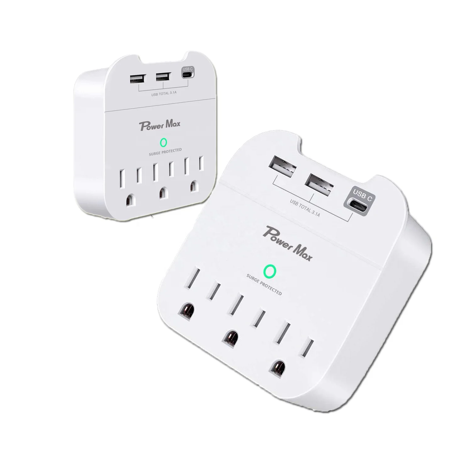 Японский US 3 розетки настенный стабилизатор напряжения 490 Joules с 1 а USB-портами для зарядки USB-порта и держатель