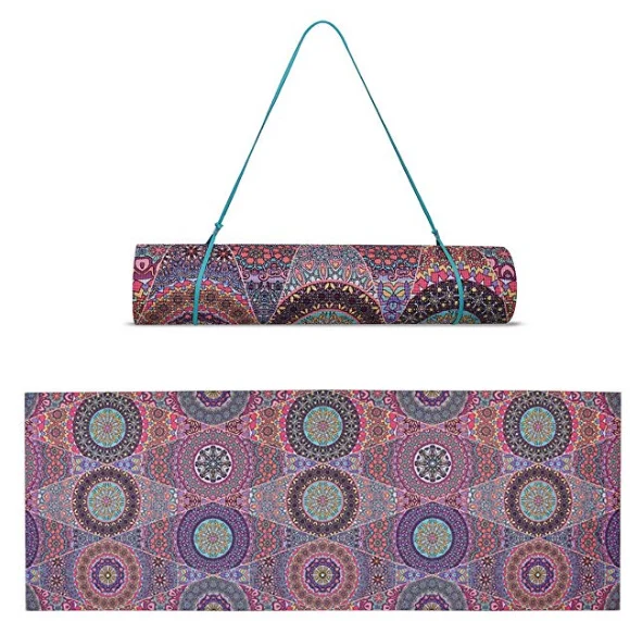 
Custom printed non slip eco friendly gym equipment exercise fitness staying PVC pilates yoga mat 